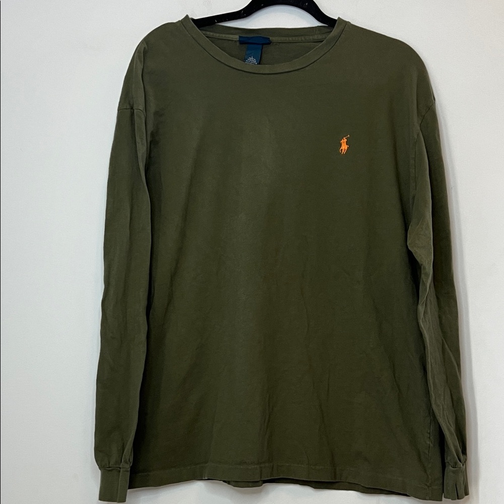Polo by Ralph Lauren Dark Green Long Sleeve Shirt Large Streetwear Preppy
